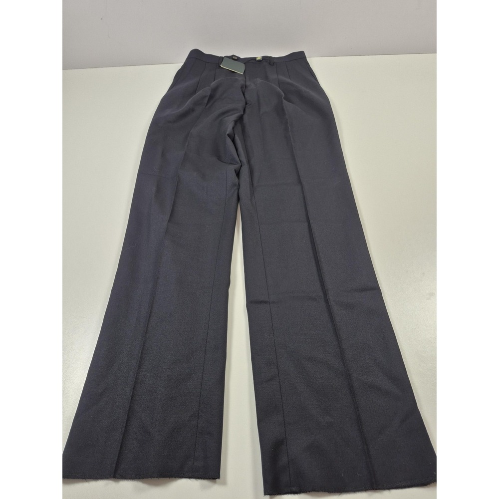 Lauren Ralph Lauren Dark Navy Wide-Leg Dress Pants